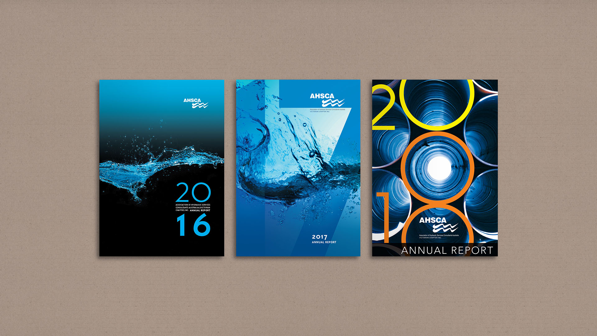AHSCA Annual Report Designs - Saunders Design Group