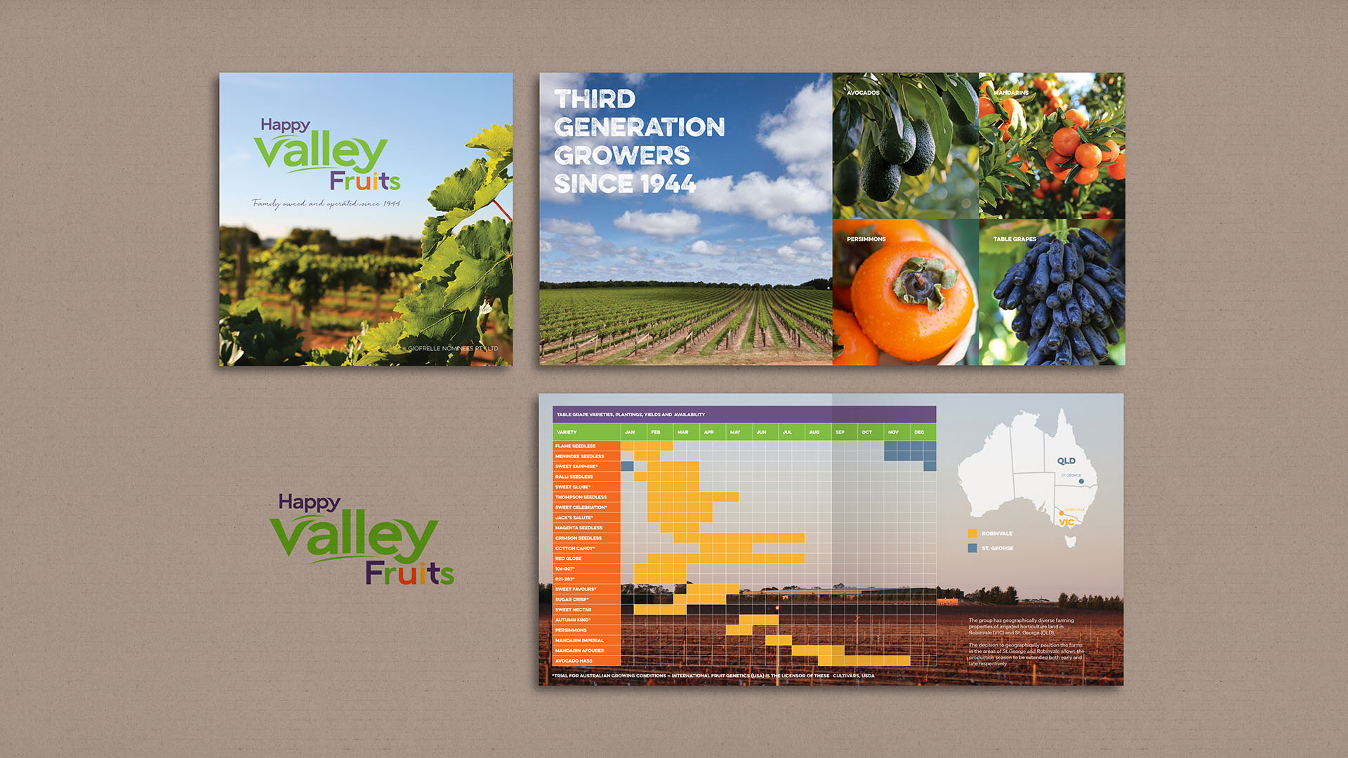 Happy Valley Fruits Branding and Booklet Design - Saunders Design Group