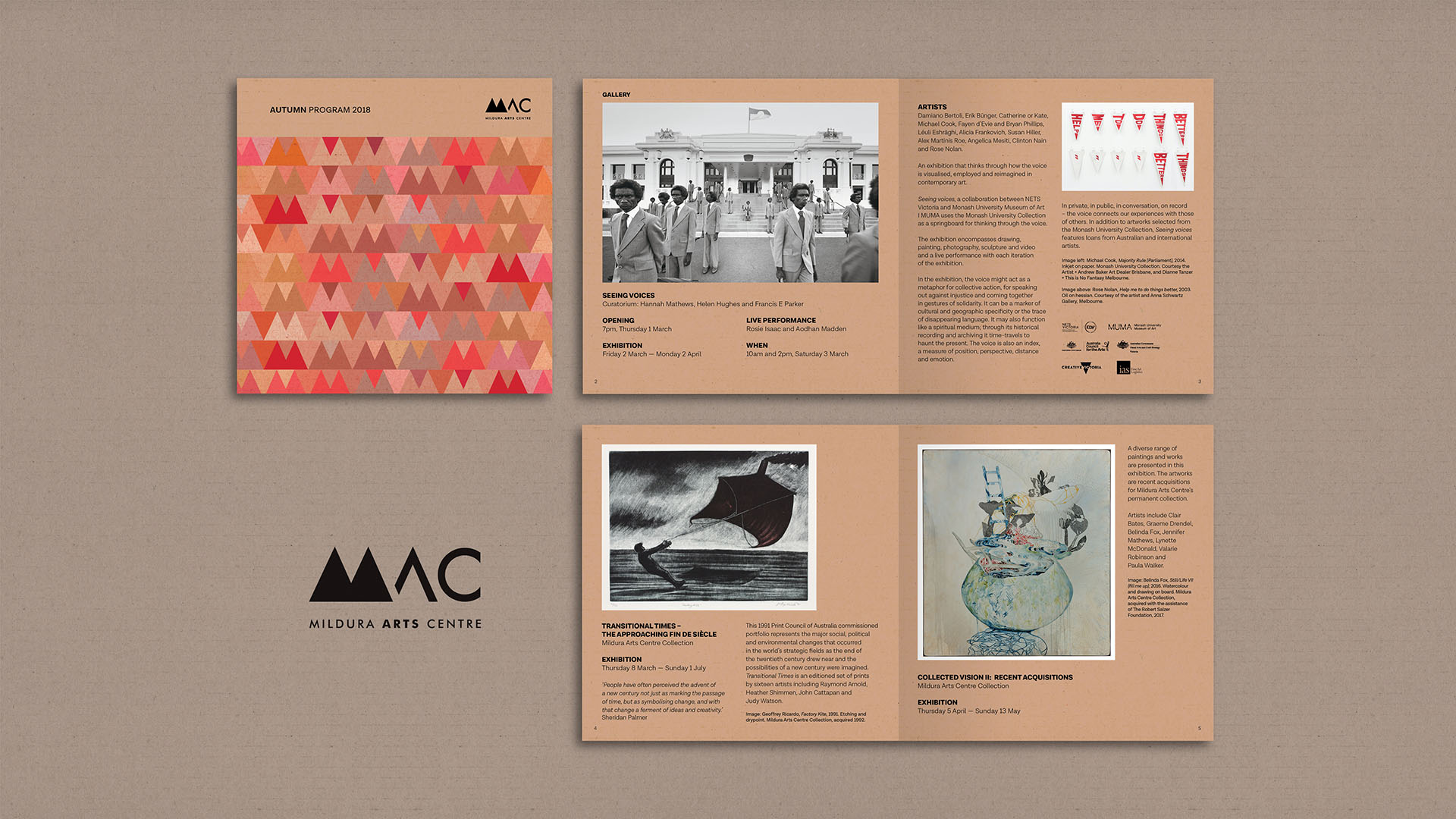 Mildura Arts Centre Branding and Print Design - Saunders Design Group