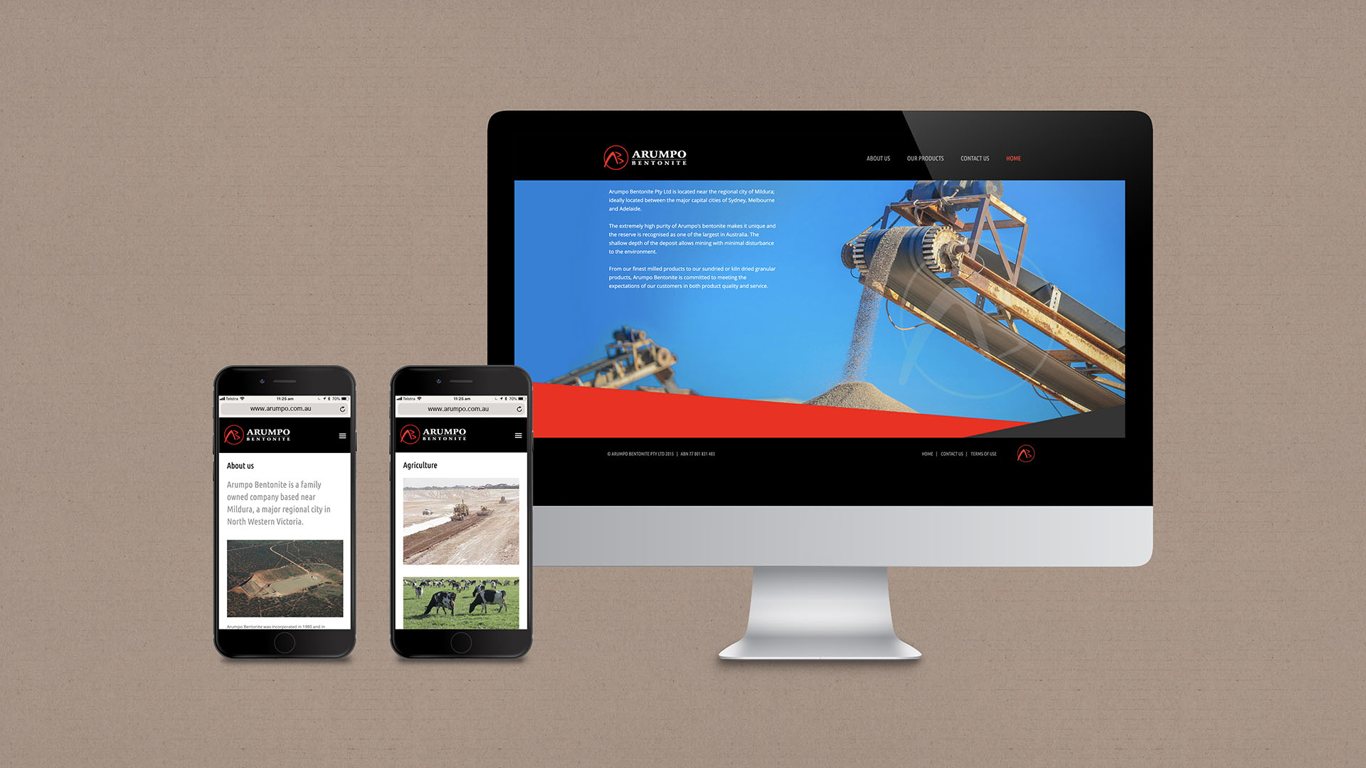 Arumpo Bentonite Website Design - Saunders Design Group