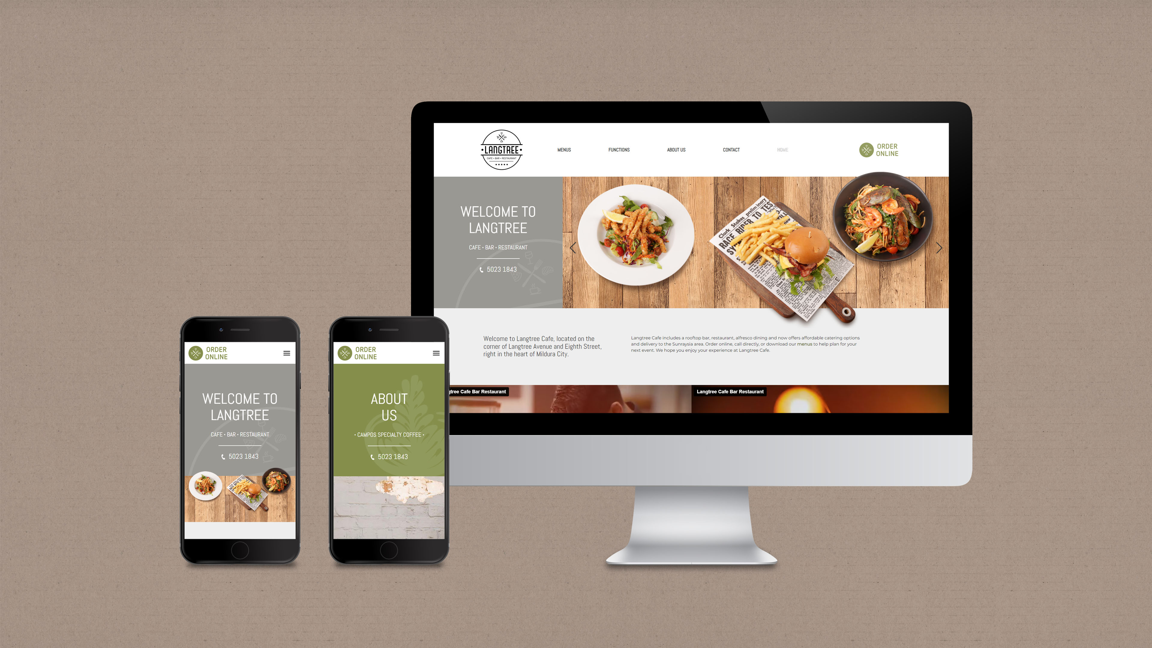 Langtree Cafe Website Design - Saunders Design Group