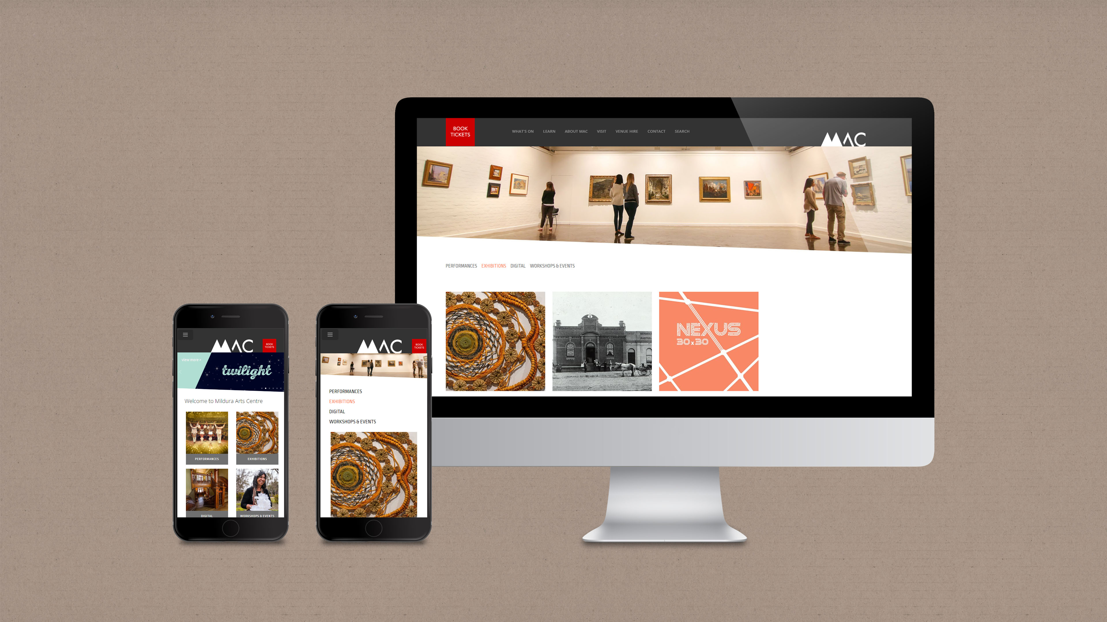 Mildura Arts Centre Website Design - Saunders Design Group