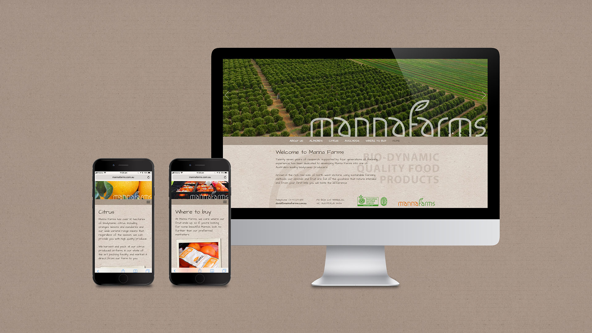 Manna Farms Website Design - Saunders Design Group
